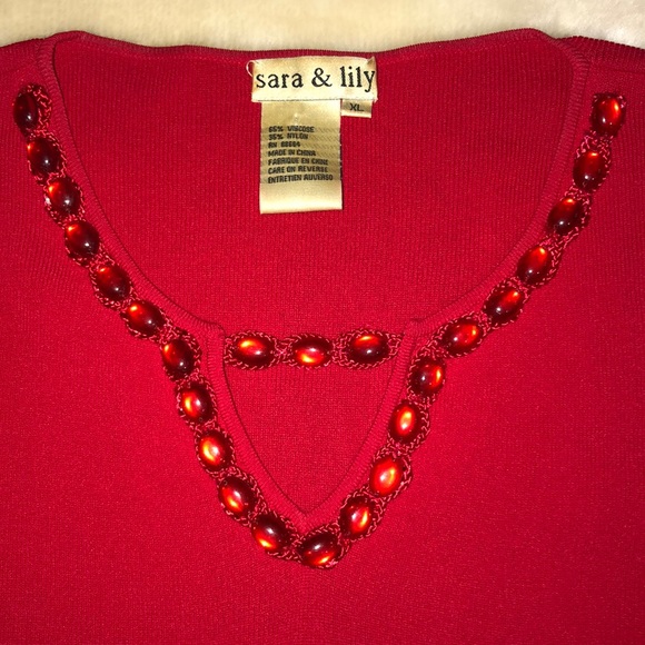 sara & lily Red Top - Picture 2 of 6